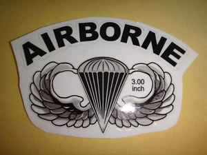 Ejército de Estados Unidos Airborne Paracaidista Pegatina Forma - Picture 1 of 3