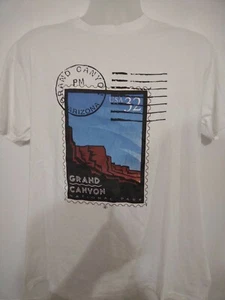 Vtg 1997 Grand Canyon National Park Stamp Large (L) Tee - White Single Stitch  - Picture 1 of 9