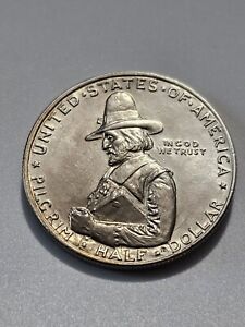 1920-P Pilgrim Silver Classic Commemorative Half Dollar 50C Uncirculated 