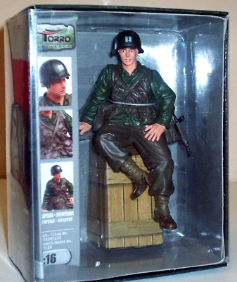 1/16 TORRO figurine #85124 Capitaine/Captain of infantry sitting US ARMY WW2 2GM - Immagine 1 di 4