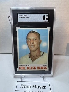 1970-71 Topps # 14 Dennis Hull SGC 8 casi nuevo como nuevo - Imagen 1 de 2