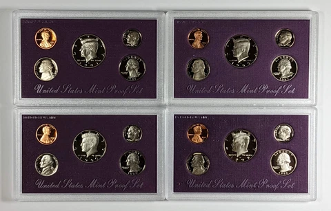 1990 S to 1993 S Proof Sets Lot of 4 Cover