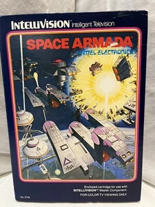 Space Armada Mattel Intellivision 1981 Juego Vintage SOLO EN CAJA - Imagen 1 de 3
