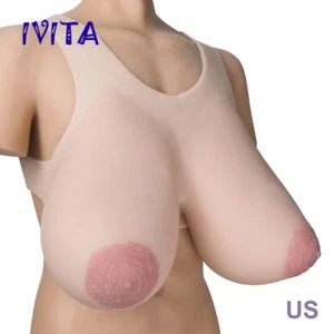 Ovale Brustwarze Silikon Brustformen Crossdresser 16XL 10 KG Weste Boobs BH Enhancer - Bild 1 von 10