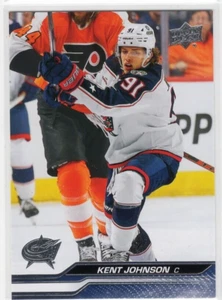 Kent Johnson 23-24 Upper Deck Series 2 Base Common #300 Columbus Blue Jackets - Picture 1 of 1