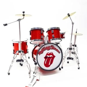 Miniature Drum Kit Band Mini RS Red Scale 1:12 Instrument Musical Display Gift - Picture 1 of 5