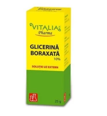 VITALIA Glicerina Boraxata 25g 10%/Boro-Glycerine/Boraxate G./Boroglicerina antiseptic