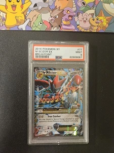 PSA 9 Mint Pokemon 2016 Mega Scizor EX #77 XY Breakpoint Ultra Rare - Picture 1 of 2