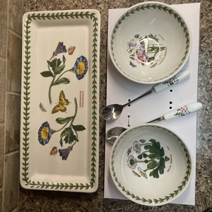 Portmeirion Botanischer Garten 5-teiliges Hostessen-Set Schalen Tablett - Bild 1 von 9