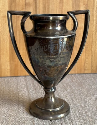 Antiguo Trofeo Derby Silver Co YMCA FIELD DÍA 1er PREMIO - Septiembre 1914 Primera Guerra Mundial Hammond Foto 1 de 4
