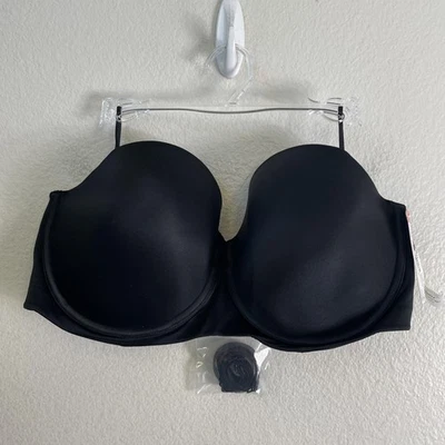 Sujetador convertible Warners Cloud 9 para mujer 40D negro sin tirantes ligeramente forrado Foto 1 de 4