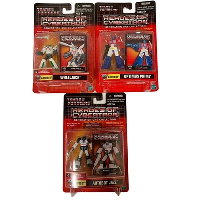 Transformers Heroes of Cybertron 2003 Hasbro Wheeljack Optimus Jazz Lot of 3  - Image 1 of 4