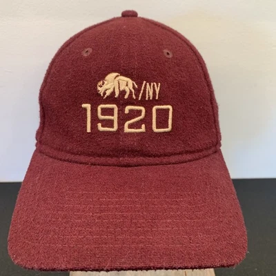 Buffalo Bisons NY 1920 Hat Maroon New Era Baseball Cap Adjustable Leather Strap - Image 1 of 4