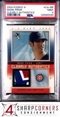 2004 FLEER E-X CLEARLY AUTHENTICS-PATCH BLACK PATCH MARK PRIOR #/75 POP 1 PSA 9 - Image 1 of 2