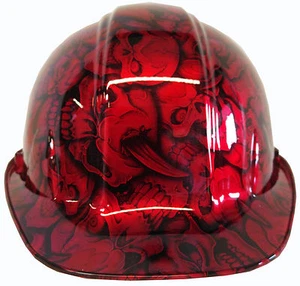Hydro Dipped Hard Hat SL Series Candy Red Insanity Skulls - Picture 1 of 7