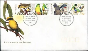 1998 Australia Native Birds Set Of 4 Stamps First Day Cover, Very Good Condition - Foto 1 di 1