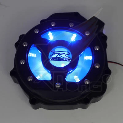Cubierta de estator de motor transparente LED azul transparente para Suzuki GSXR1000 2005-2008 Foto 1 de 4
