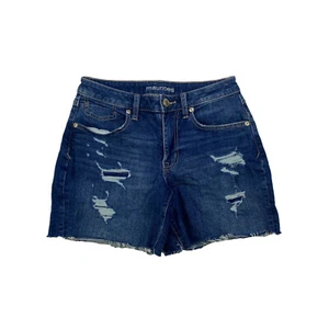 Maurices Boyfriend Cut Off Jean Shorts Womens Size 6 Distressed Medium Wash  - Bild 1 von 8