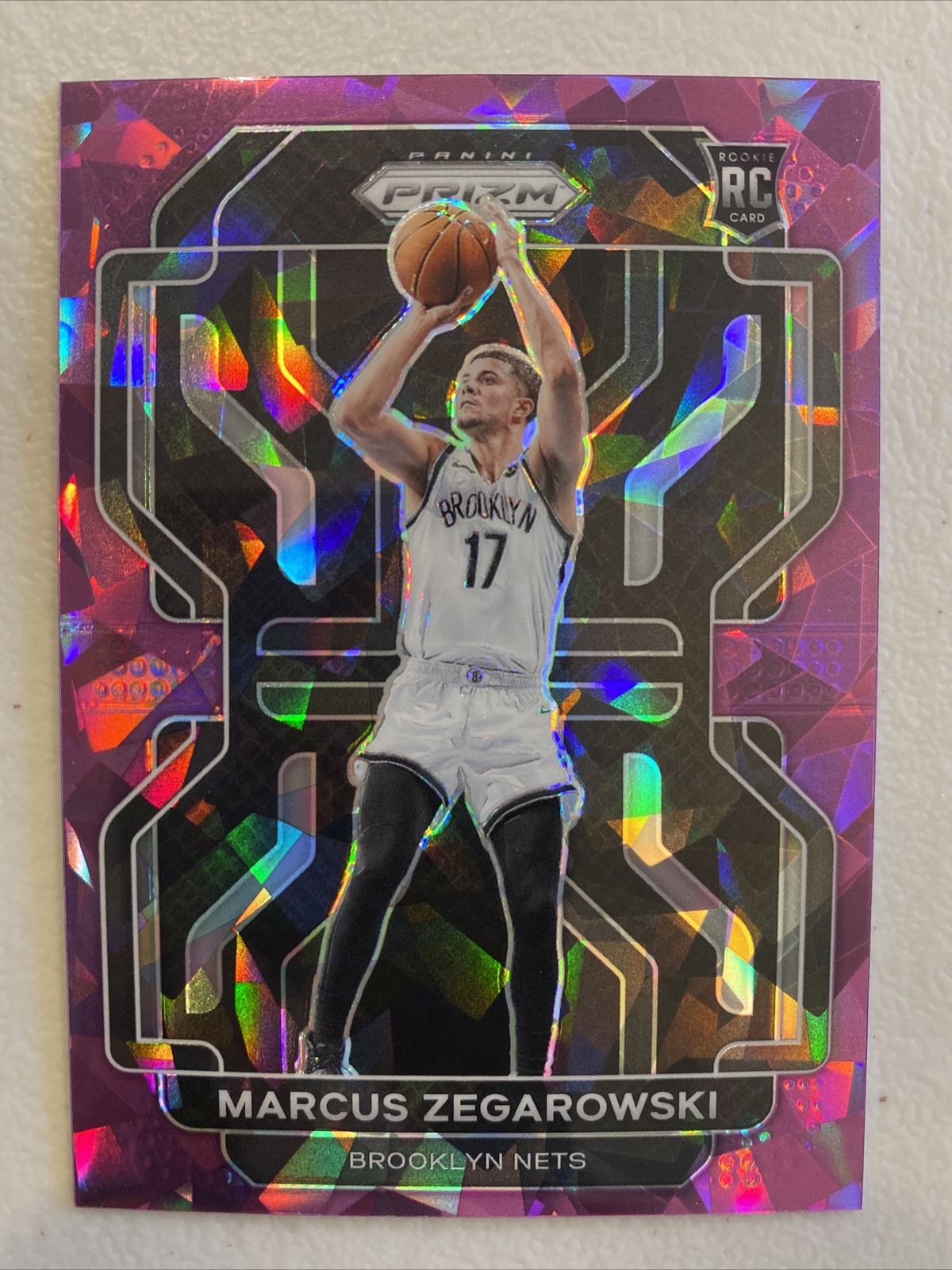 MARCUS ZEGAROWSKI 2021-22 Prizm Rookie RC Purple Ice Prizm #29/149 ~ Nets