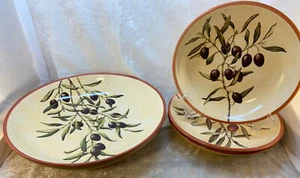 4 pc Vintage Williams Sonoma Los Oliveria 13" Serving Bowl + 3 9" Ind pasta bowl - Foto 1 di 7