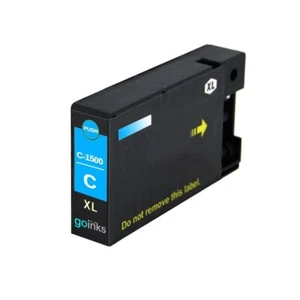 Go Inks 1 Cartucho de Tinta Cian para reemplazar PGI-1500XLC Compatible/Non-OEM - Imagen 1 de 4