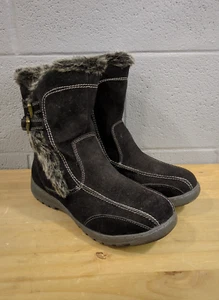 J12 Journee Collection Brinley Faux Fur Trim Winter Boot Black Size 9 NO BOX! - Picture 1 of 7