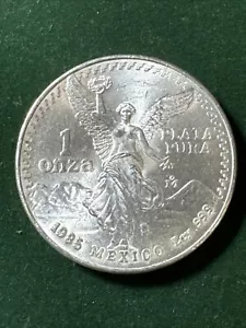 1985 Mo Mexiko 31,1gr .999 Silber / 1 Onza Feinsilber .999 KM # 494 UNC - Bild 1 von 9