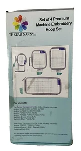 Thread Nanny Set Of 4 Premium Machine Embroidery Hoop Set Grids Sewing NEW - Picture 1 of 5