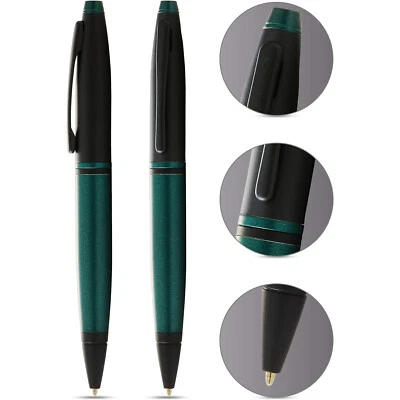 CROSS Kugelschreiber M CALAIS Grün dokumentenecht Mine schwarz edel Metall neu - Bild 1 von 3