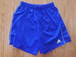 ADIDAS GIRLS BLUE CLIMALITE SHORTS WITH WHITE PIPING SIZE XL - Picture 1 of 7