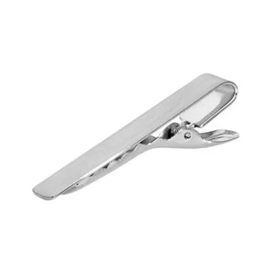 Sterling Silver Matt Rectangular Leverback Tie Slide - Picture 1 of 2