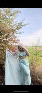 Daenerys Targaryen long chiffon dress cosplay Halloween party outfit - Picture 1 of 7