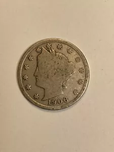 COLLECTABLE 1906 United States 5 Cent Coin - Picture 1 of 2