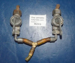 PAIR 1970's KARKOMA PETOCOCK FUEL VALVE THREAD 16mm PUCH MAICO HUSQVARNA - Picture 1 of 8