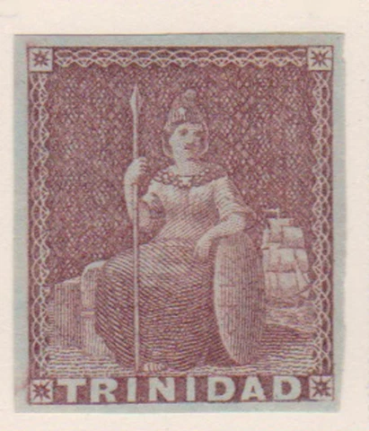 (F197-1) 1851-3 Trinidad 1d purple brown stamp (Scott no.2) MH (A) Cover
