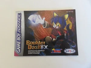 NOTICE MODE D'EMPLOI GAME BOY ADVANCE BOULDER DASH EX EUR  - Picture 1 of 2