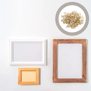 160 Pcs Golden Tablet Picture Frame Fasteners Hardware Backing Clips - Picture 1 of 12