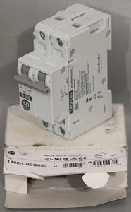 NEW Allen-Bradley AB 1492-CB2G050 G050 5A Motor Controller Circuit Breaker - Picture 1 of 6