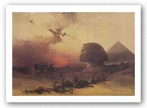 KUNSTDRUCK Approach of the Simoon Desert David Roberts 14x20 Haddads - Bild 1 von 1
