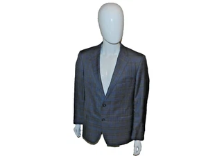 New Samuelsohn Gray Check Super 150s Icewool/Silk Colombo Suit Size 44R W38 L30 - Picture 1 of 17