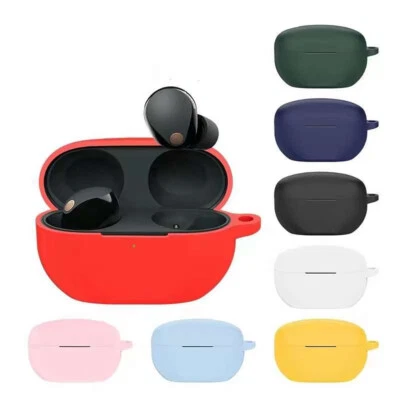 Shockproof Silicone Case Earbuds Pouch Cover With Carabiner for SONY WF-1000XM5 - Image 1 of 4