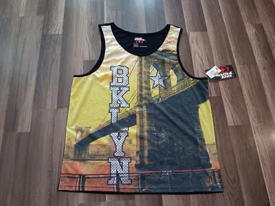 VTG NO FEAR XXL size "BKLNY" multicolor tank top NWT - Image 1 of 4