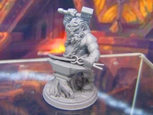 Dwarven Blacksmith / Weaponsmith Mini Miniatures 3D Printed Model 28/32mm Scale - Picture 1 of 6