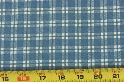 30" Long, Vintage, Country-Blue & Cream Plaid Quilt Cotton/Concord/Kessler,P8001 - Image 1 of 4