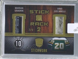 2015 Leaf ITG Stickwork Stick Rack 2 Gold /9 Marian Gaborik Dino Ciccarelli HOF