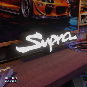 Toyota Supra Wandhalterung LED Lightbox RGB Leuchtschild - Bild 1 von 5