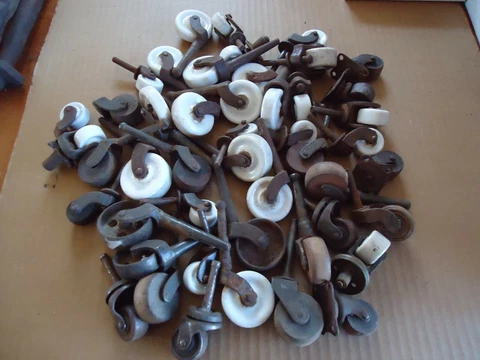 Dealers Lot : Reclaimed Antique Furniture Misc. Caster wheel 45 pieces /Upcycle Cover