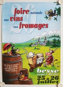 Affiche 20e FOIRE aux VINS et aux FROMAGES 1999 BESSE - Picture 1 of 2