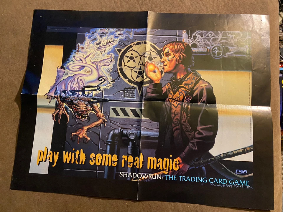 SHADOWRUN CCG/TCG - RETAILER PROMOTIONAL POSTER #1 - Image 1 of 1