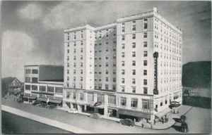 Postal de Charleston, Virginia Occidental EL HOTEL DANIEL BOONE vista del artista década de 1950 - Imagen 1 de 2
